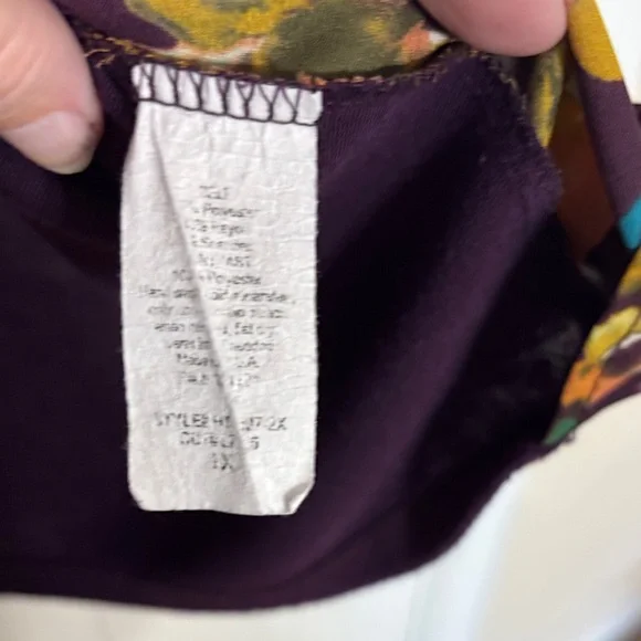 Le Lis Purple Floral Women's Blouse - Picture 6 of 9